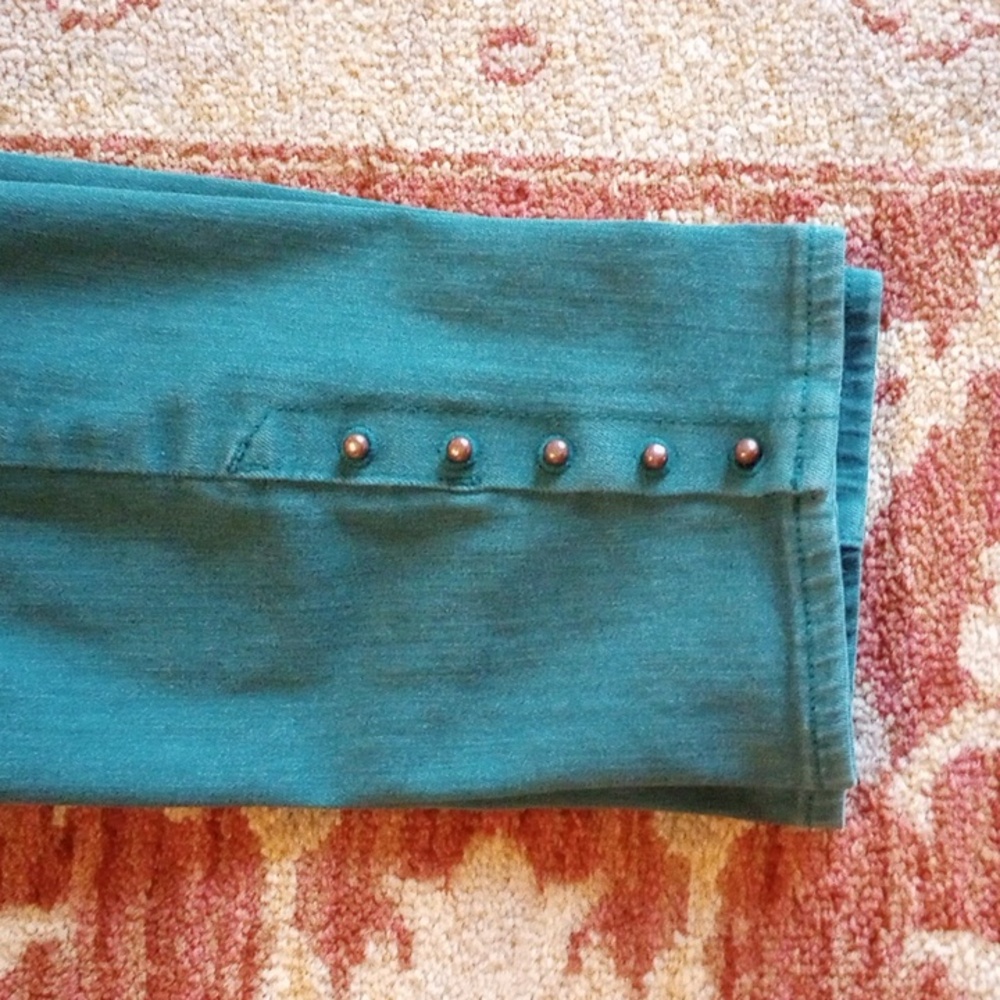 Chico's Teal Skinny Jeans - Picture 8 of 9